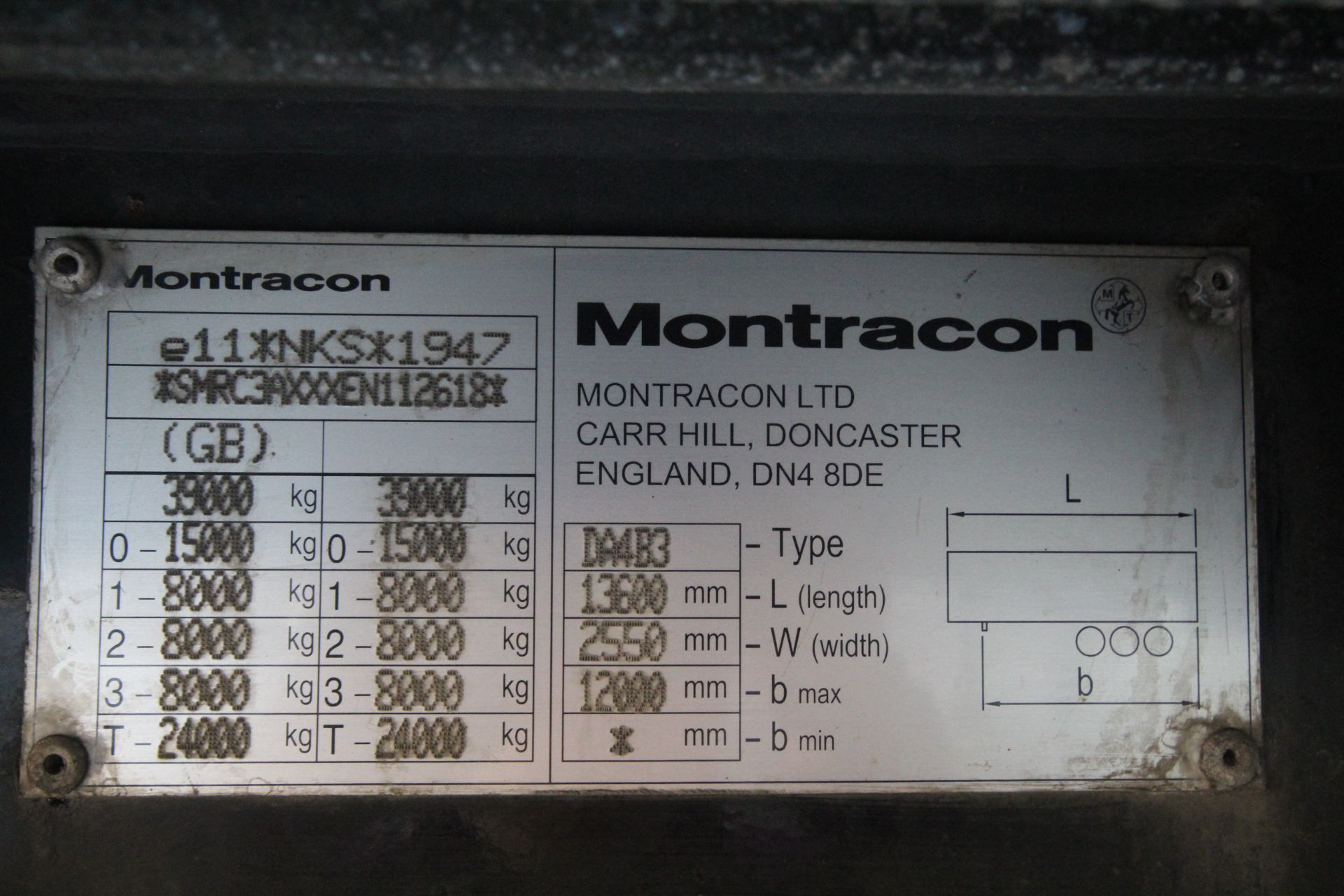 Montracon 39T 13.6m tri-axle curtain-side trailer. Registration C380871. 2014. MOT until 30/04/2024. - Image 88 of 89