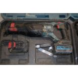 Erbauer 18v cordless reciprocating saw with 2x batteries (no charger). V CAMPSEA ASHE