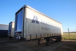 Montracon 33T 10.6m twin axle urban curtain-side trailer. Registration C353990. 2014. MOT until 31/