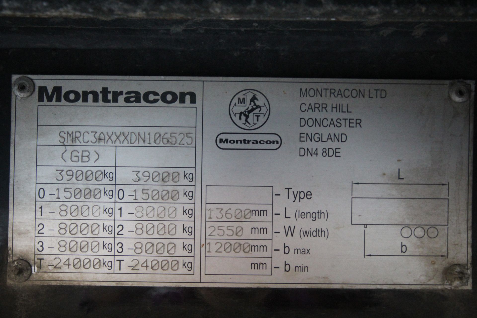 Montracon 39T 13.6m tri-axle curtain-side trailer. Registration C351362. 2013. MOT until 29/02/2024. - Image 87 of 88
