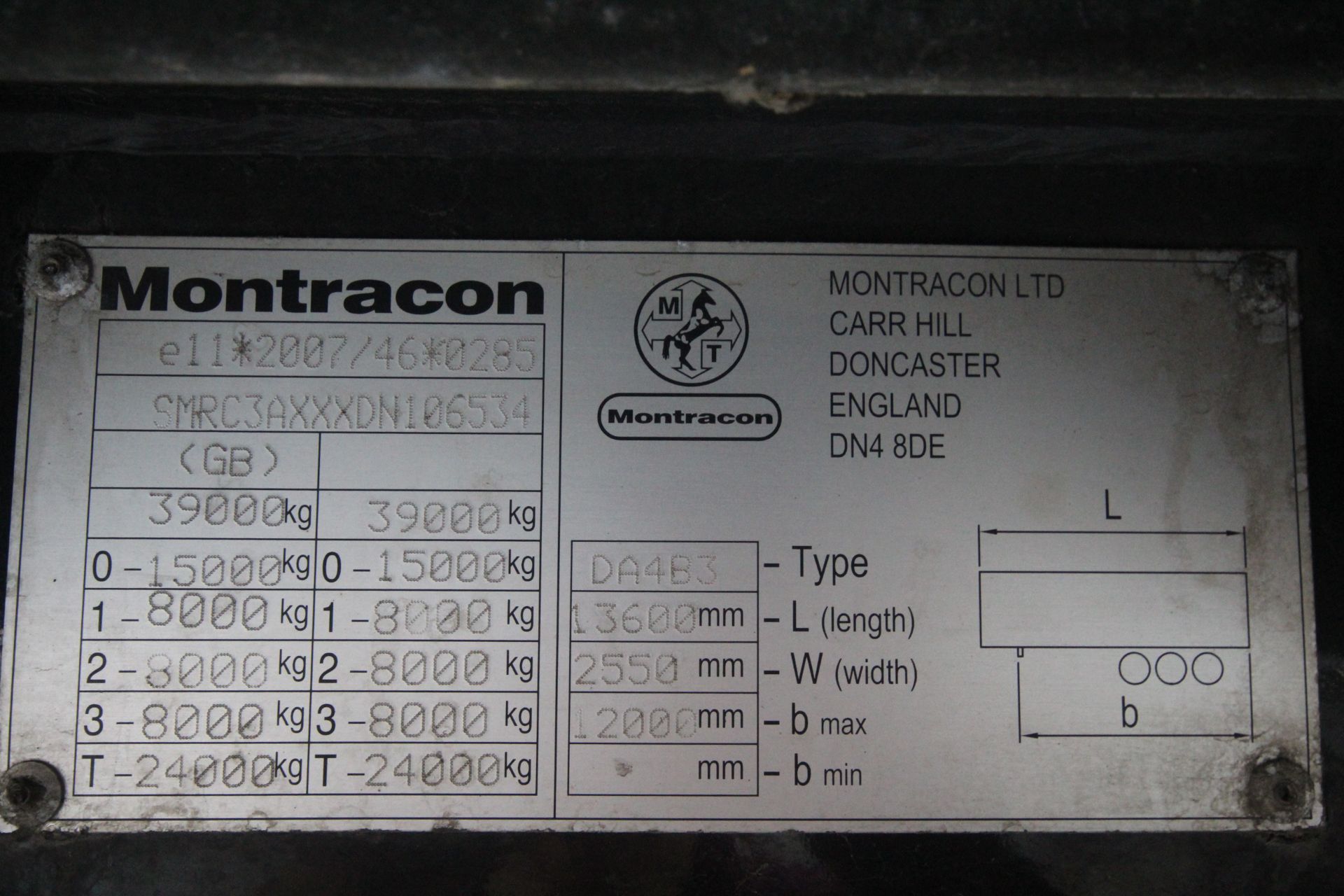 Montracon 39T 13.6m tri-axle curtain-side trailer. Registration C351371. 2013. MOT until 31/05/2024. - Image 78 of 87