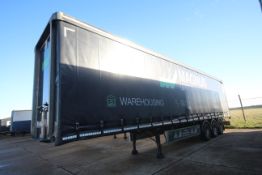 Montracon 39T 13.6m tri-axle curtain-side trailer. Registration C380871. 2014. MOT until 30/04/2024.