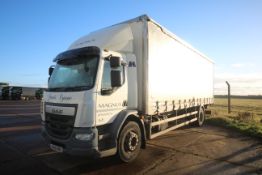 DAF LF 260 FA Euro 6 18T 4x2 auto rigid day cab. Registration AV66 RRO. Date of first registration