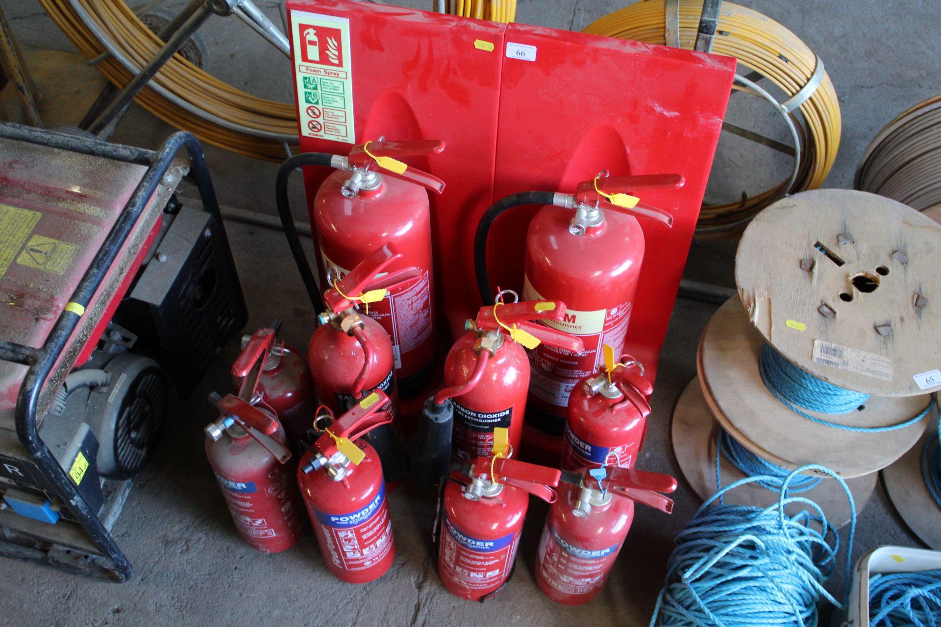 Quantity of foam and powder fire extinguishers. V CAMPSEA ASHE