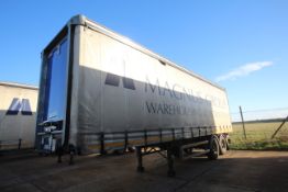 Montracon 33T 10.6m twin axle urban curtain-side trailer. Registration C353989. 2014. MOT unit 31/