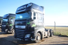 DAF XF 480 FTG 6X2 Euro 6D auto mid-lift and steer 44T unit. Registration P77 MGL. Date of first