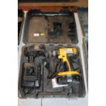 Dewalt 18v cordless drill with 2x batteries and charger in case. V CAMPSEA ASHE