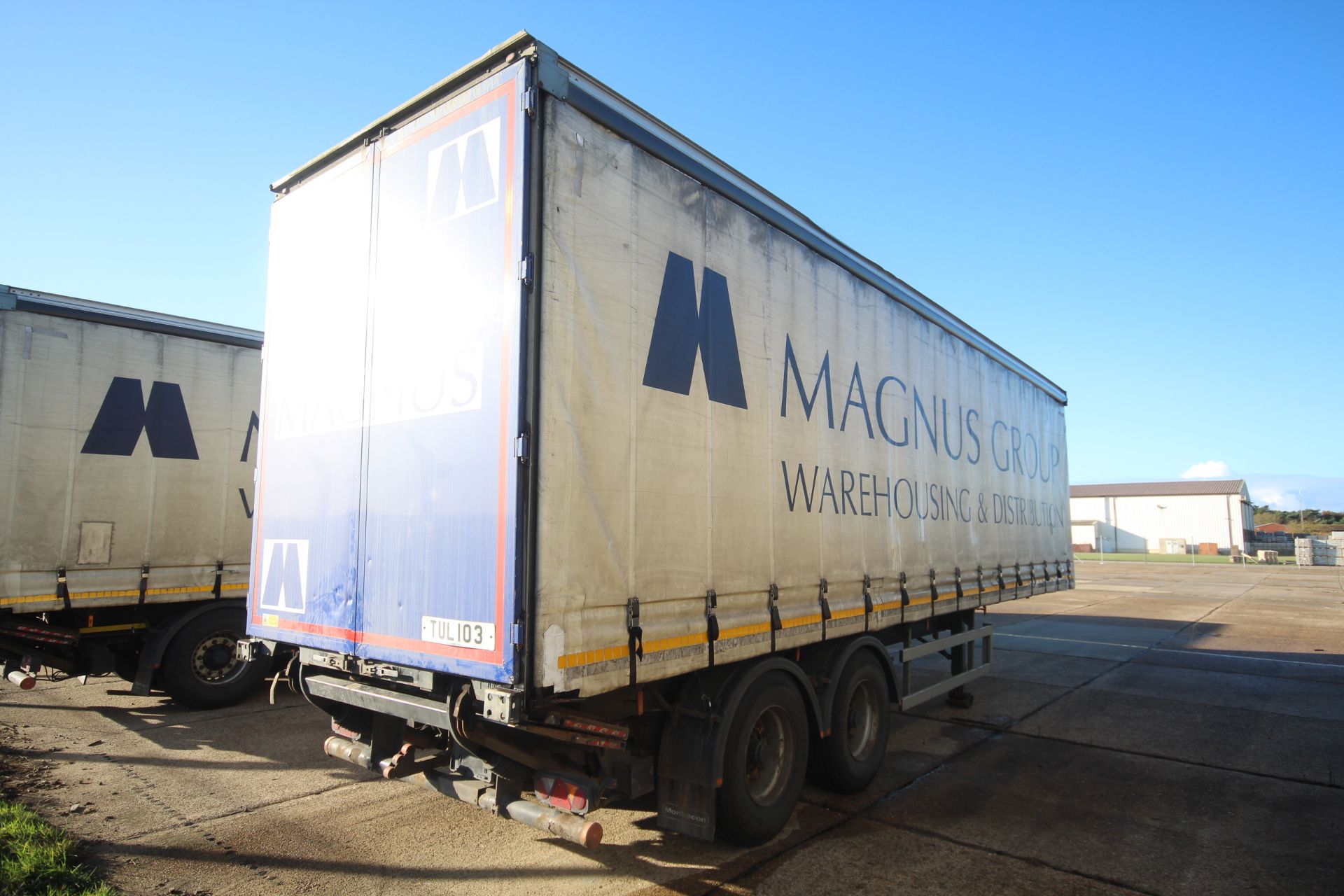 Montracon 33T 10.6m twin axle urban curtain-side trailer. Registration C353990. 2014. MOT until 31/ - Image 3 of 85