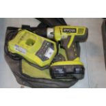 Ryobi 18v cordless drill with battery, charger and bag. V CAMPSEA ASHE