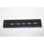 A 925 silver and jade bracelet
