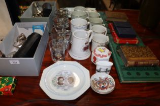 A collection of 1970's and 80's Royal Commemorativ