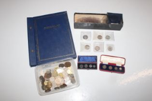 A cased set Maundy money, 1921; another set dated