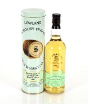 A bottle of Lowland Signatory Vintage Scotch Whisk