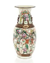 A 19th Century Chinese baluster vase decorated in