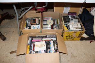 A quantity various CD's and DVD's