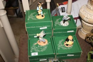Seven boxed Beswick ornaments in the form of cat m