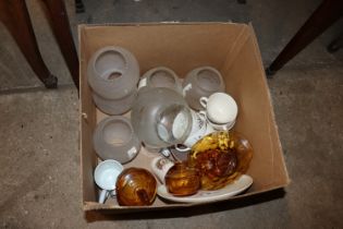 A box containing various teaware; Royal Commemorat