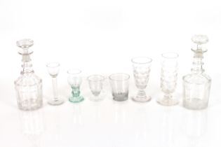 A collection of Georgian and later antique glasswa