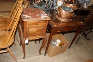 A late 19th Century French walnut pot cupboard wit