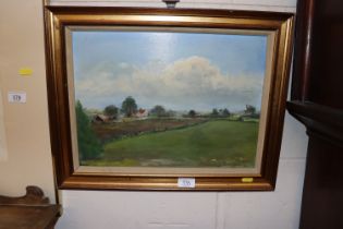 Mid-20th Century school, oil on canvas rural scene