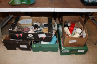 Five boxes of miscellaneous glass and china