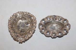Two Sterling silver bon bon dishes Chester 1901, b