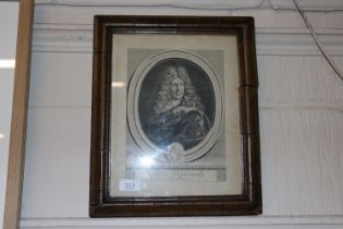 18th Century walnut framed print of Isaac de Benss