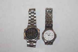 A Citizien wrist watch and a Citron wrist watch