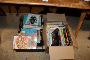 Two boxes of various books