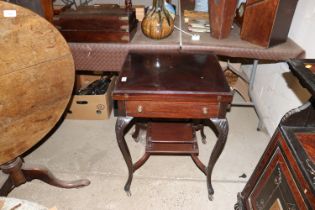 An Edwardian mahogany envelope card table fitted s