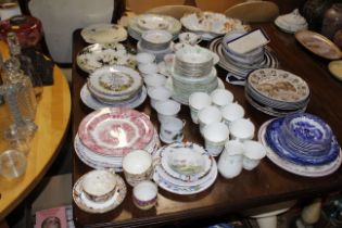 A collection of miscellaneous dinner and tea ware