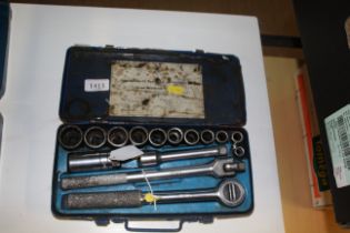 A ToolStart 15 piece socket and attachment set in