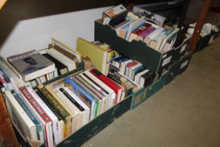 Five boxes of miscellaneous books