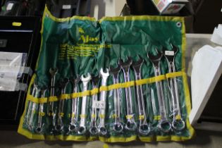 A set of Ajay fourteen piece combination wrench se