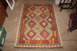 An approx. 5'2" x 3'4" Chobi Kelim rug