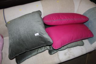 A collection of cushions