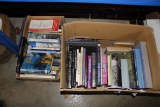 Two boxes of various history books