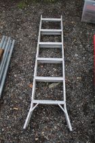 An aluminium combination ladder