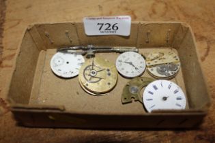 Various old watch movements etc.