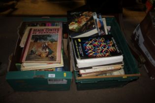 Two boxes of mixed paper back and hard back books
