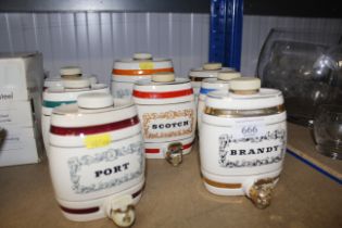 A quantity of Wade spirit barrels