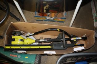 A petrol Ryobi RLT26CDS multi tool with original b