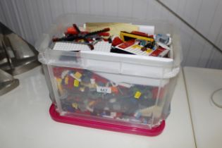 A box of miscellaneous Lego