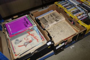 A collection of sheet music, scrap books, etc.