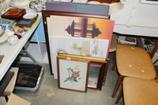 A quantity of various prints, embroidery etc