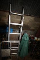 A Abru three way combination aluminium ladder