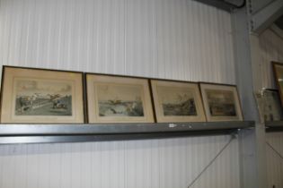 A set of four steeplechasing prints after Henry El