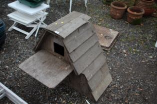 A wooden birds nesting box