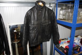 A leather jacket size UK40