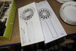 A John Lewis 4" hand held rechargeable fan